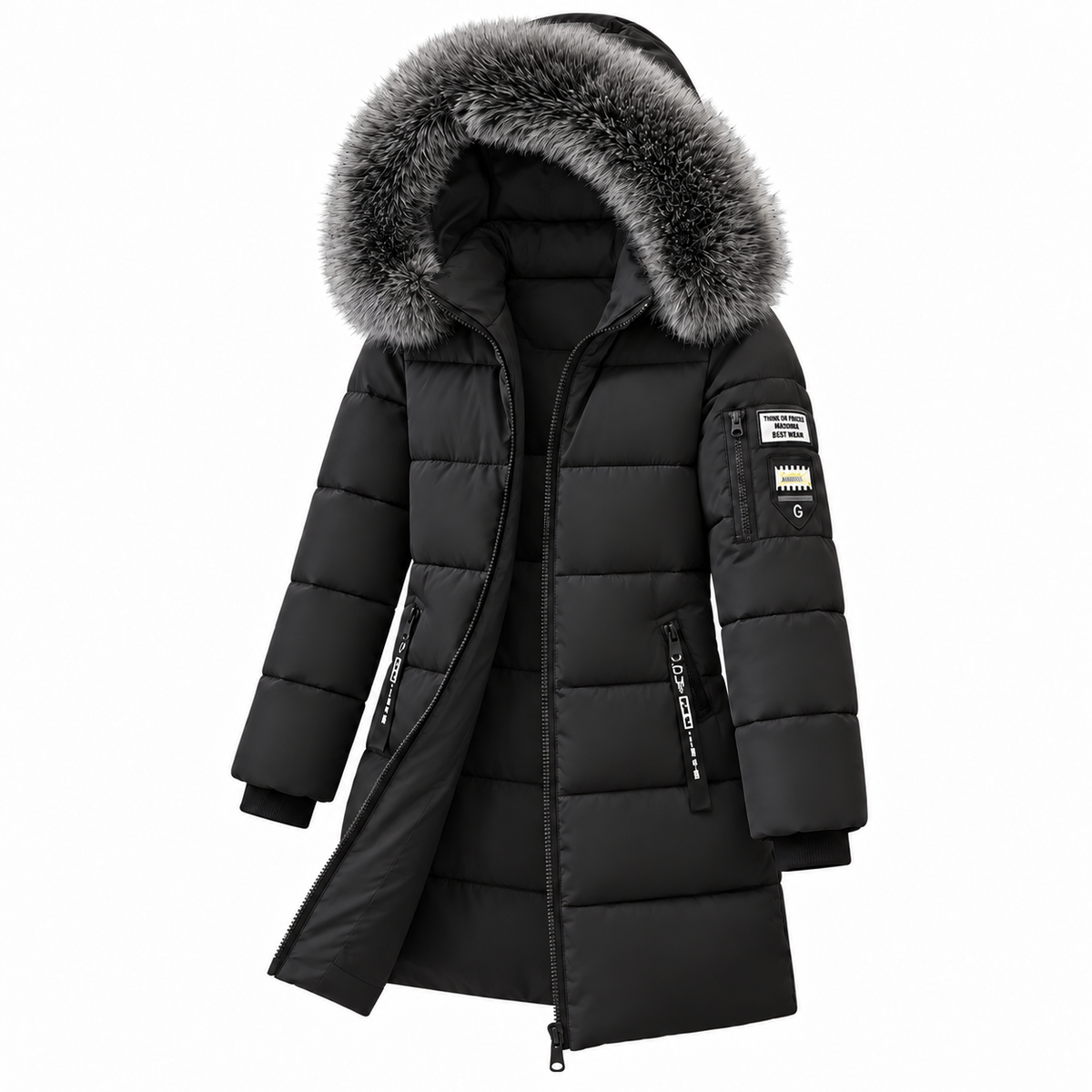 Women's hooded down coat 9