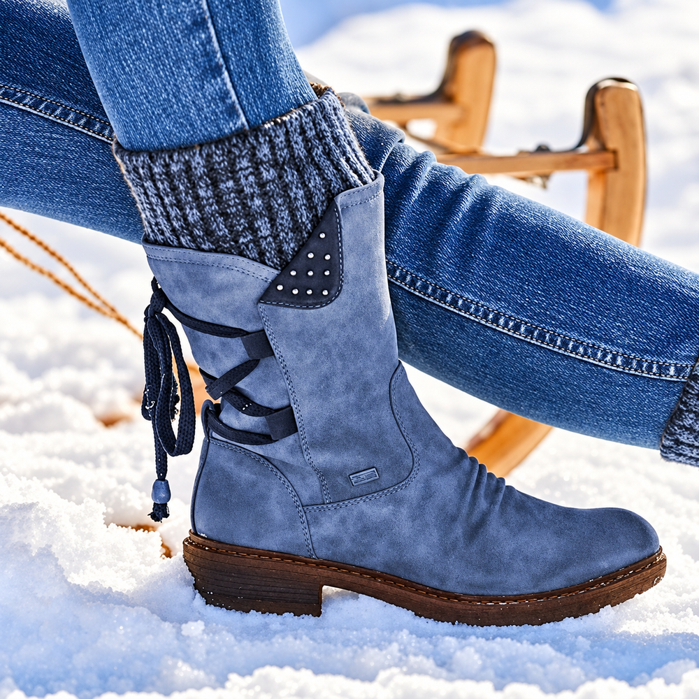 LAST DAY – 49% OFF 🔥 Women's Winter Boots with Orthopedic Support, Bow Detail & Warm Wool Lining