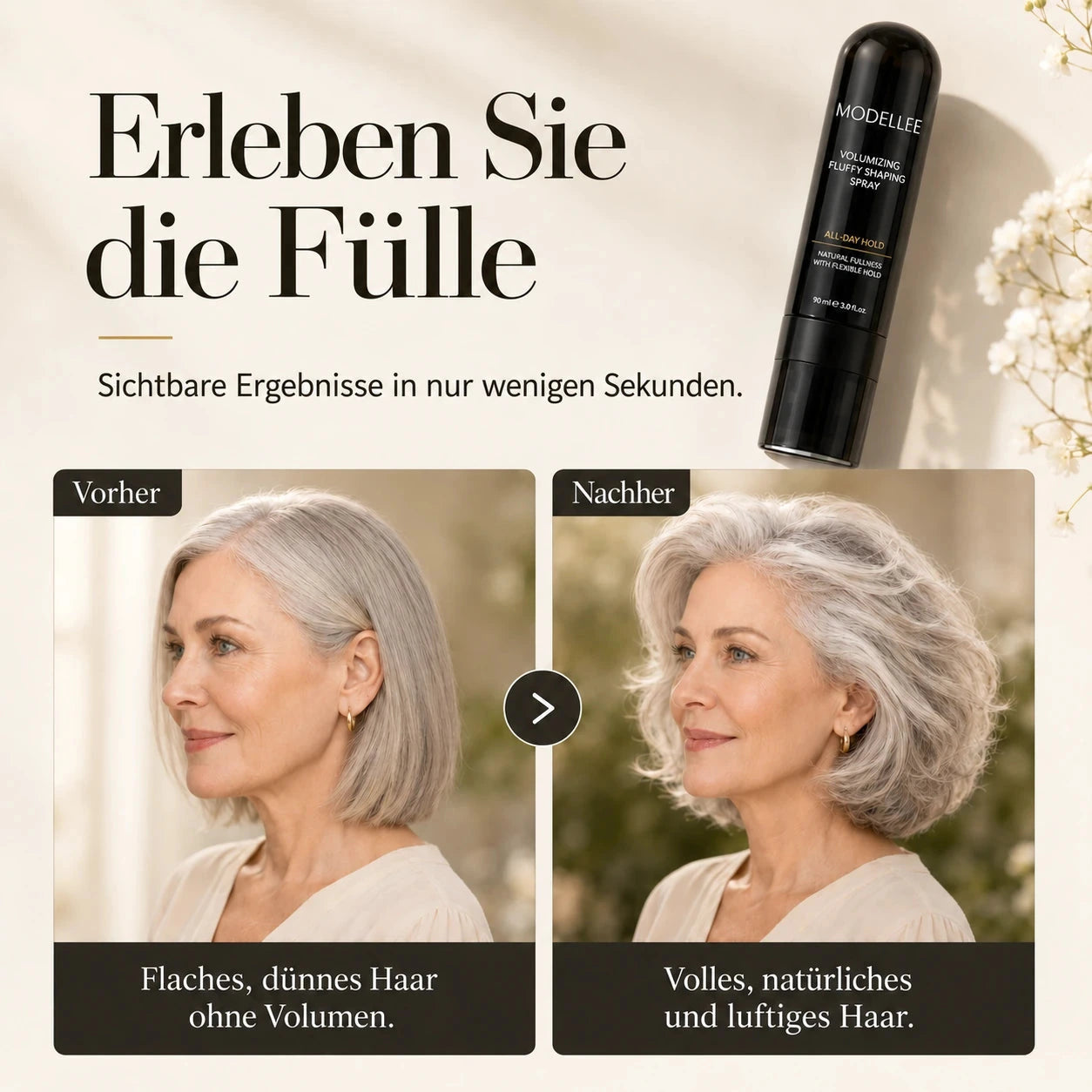 Langanhaltender Halt ohne starres Haargefühl