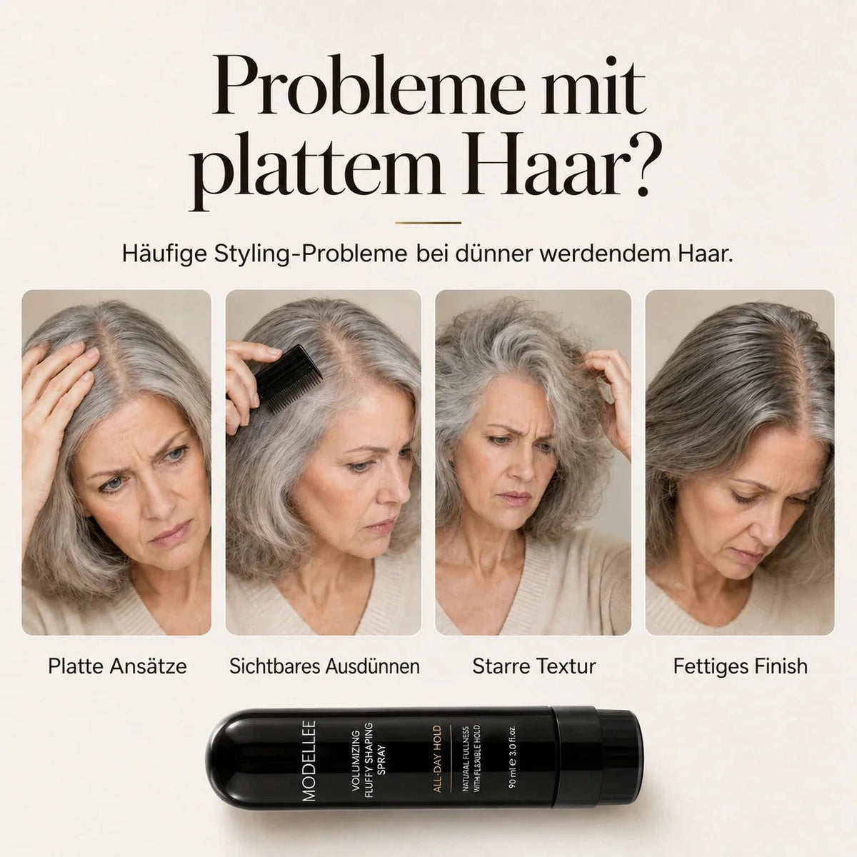 Haarstyling bei platten Ansätzen und feinem Haar