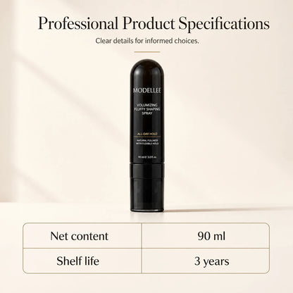 Product specifications showing 90ml net content and a three-year shelf life