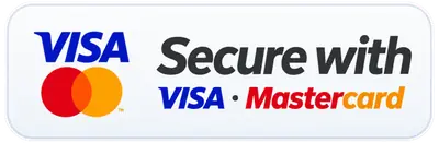 Secure with VISA and Mastercard